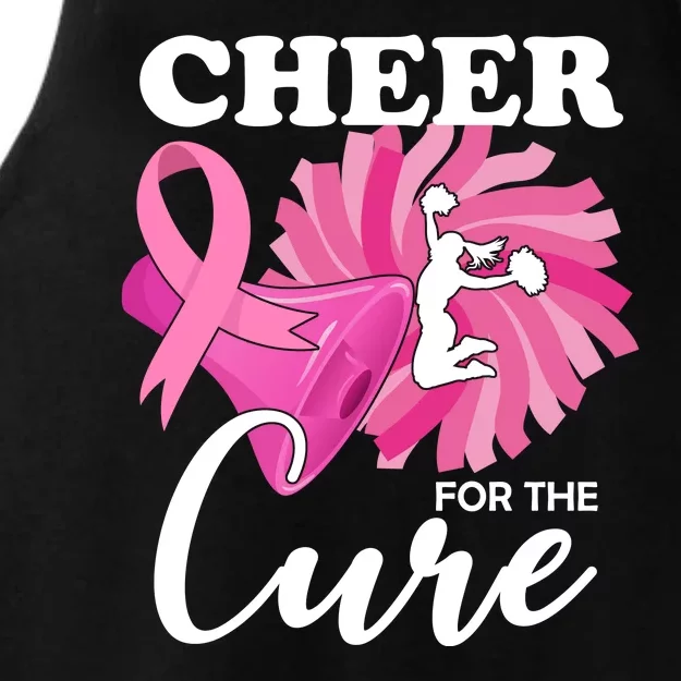 Cheer For The Cure Breast Cancer Awareness Ladies Tri-Blend Wicking Tank