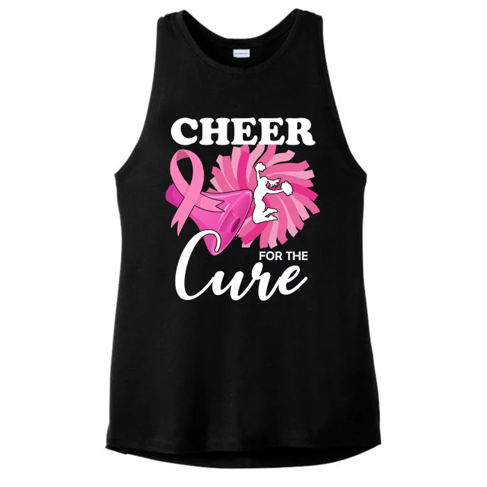 Cheer For The Cure Breast Cancer Awareness Ladies Tri-Blend Wicking Tank