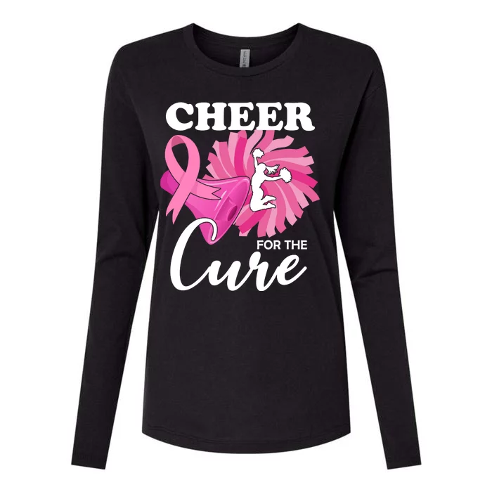 Cheer For The Cure Breast Cancer Awareness Womens Cotton Relaxed Long Sleeve T-Shirt