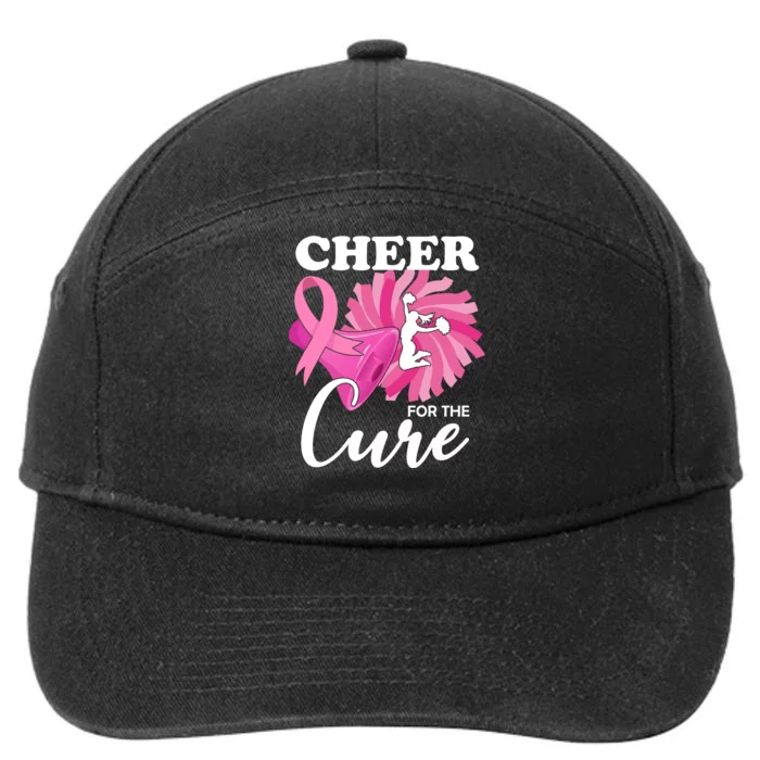 Cheer For The Cure Breast Cancer Awareness 7-Panel Snapback Hat