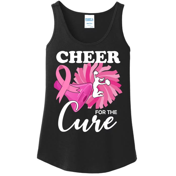 Cheer For The Cure Breast Cancer Awareness Ladies Essential Tank