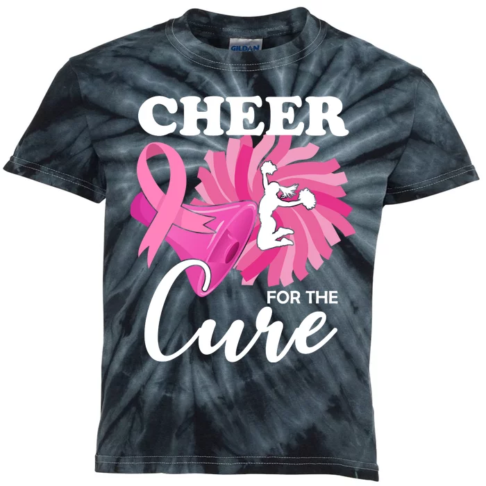 Cheer For The Cure Breast Cancer Awareness Kids Tie-Dye T-Shirt