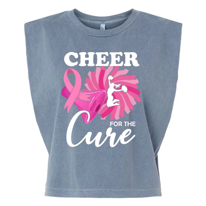 Cheer For The Cure Breast Cancer Awareness Garment-Dyed Women's Muscle Tee