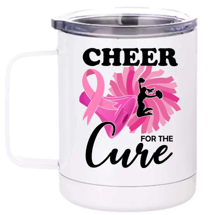 Cheer For The Cure Breast Cancer Awareness Front & Back 12oz Stainless Steel Tumbler Cup