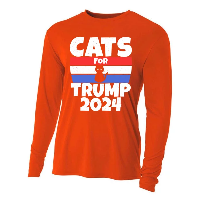 Cats For Trump 2024 Cooling Performance Long Sleeve Crew