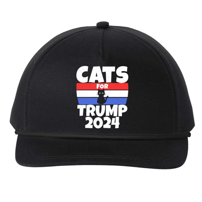 Cats For Trump 2024 Snapback Five-Panel Rope Hat