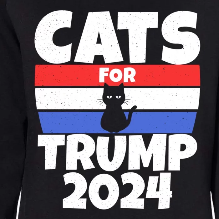 Cats For Trump 2024 Womens California Wash Sweatshirt