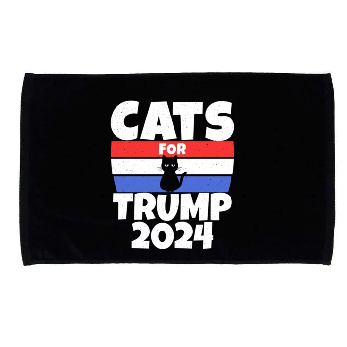 Cats For Trump 2024 Microfiber Hand Towel