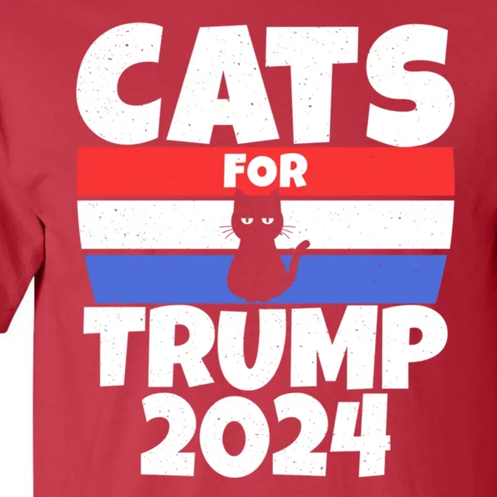 Cats For Trump 2024 Tall T-Shirt