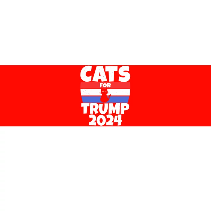 Cats For Trump 2024 Bumper Sticker