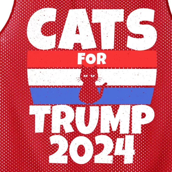 Cats For Trump 2024 Mesh Reversible Basketball Jersey Tank