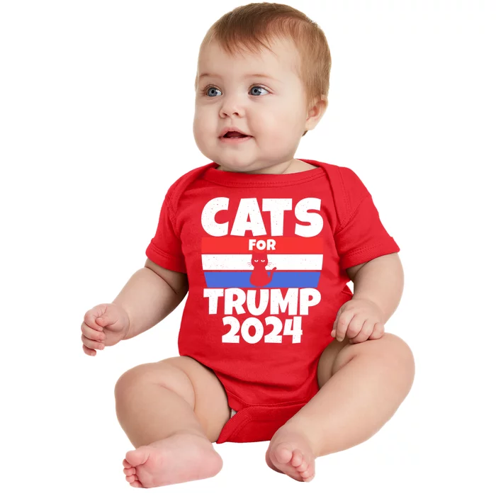 Cats For Trump 2024 Baby Bodysuit