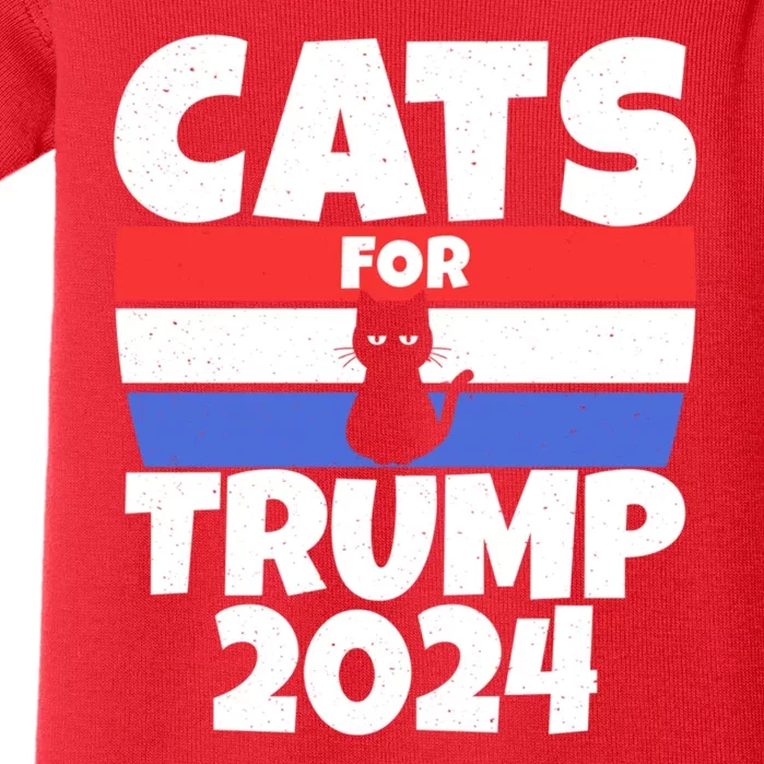 Cats For Trump 2024 Baby Bodysuit