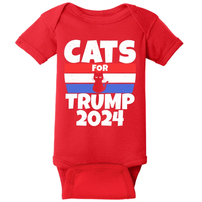 Cats For Trump 2024 Baby Bodysuit