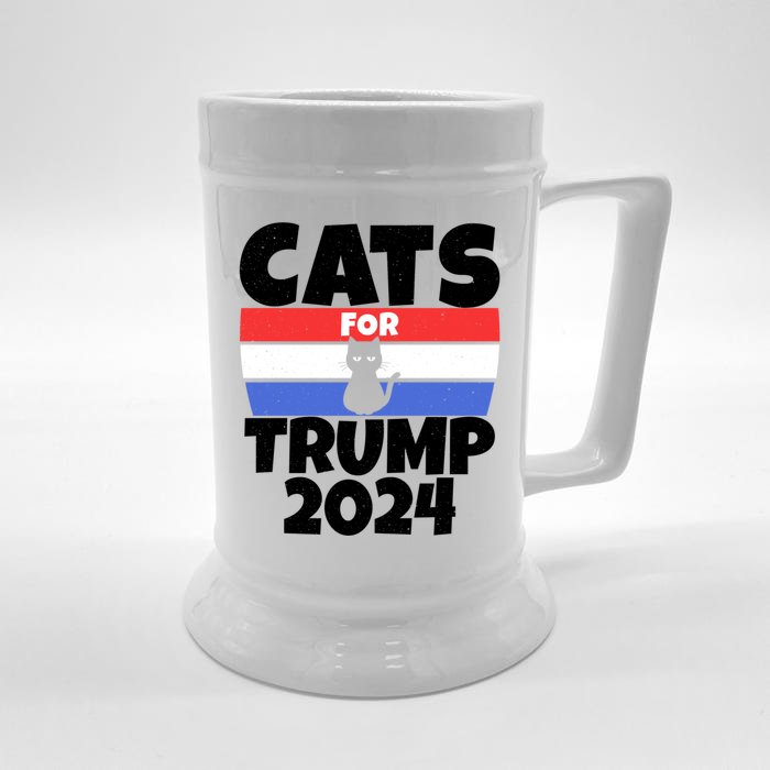 Cats For Trump 2024 Front & Back Beer Stein