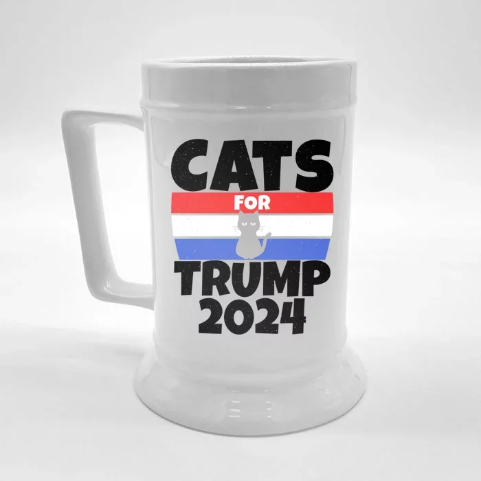 Cats For Trump 2024 Front & Back Beer Stein