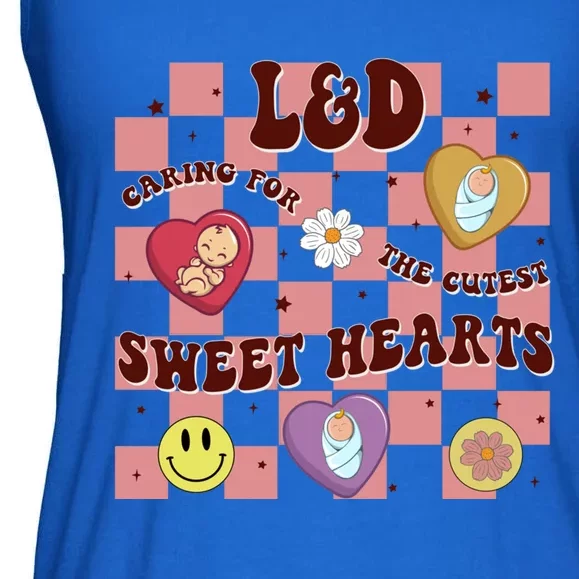 Caring For The Cutest Sweethearts Valentines Day L And D Gift Ladies Essential Flowy Tank