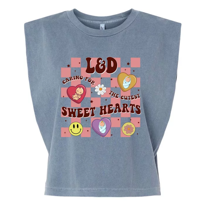 Caring For The Cutest Sweethearts Valentines Day L And D Gift Garment-Dyed Women's Muscle Tee