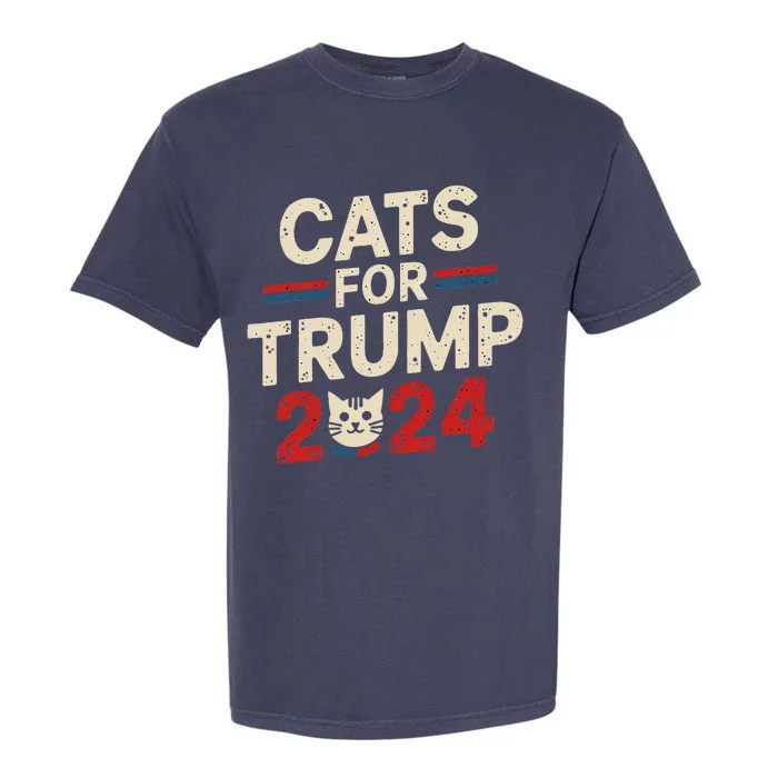 Cats For Trump Funny Election Garment-Dyed Heavyweight T-Shirt