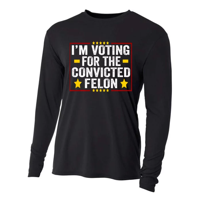 Convicted Felon Trump 2024 Funny Political Humor Cooling Performance Long Sleeve Crew