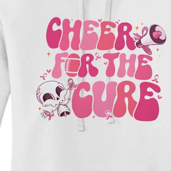 Cheer For The Cure Breast Cancer Football Pink Out Women's Pullover Hoodie