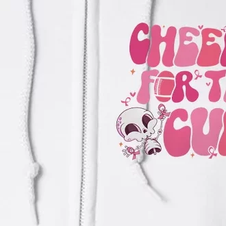 Cheer For The Cure Breast Cancer Football Pink Out Full Zip Hoodie