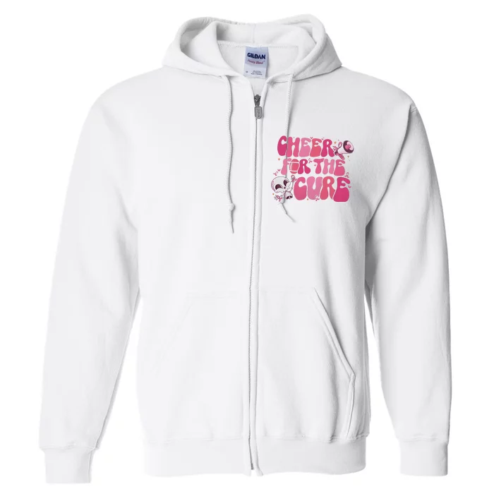 Cheer For The Cure Breast Cancer Football Pink Out Full Zip Hoodie