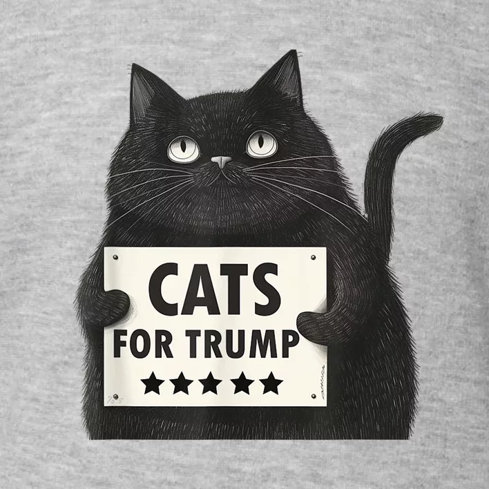 Cats For Trump Funny Pres Election Trump 2024 Toddler Sweatshirt