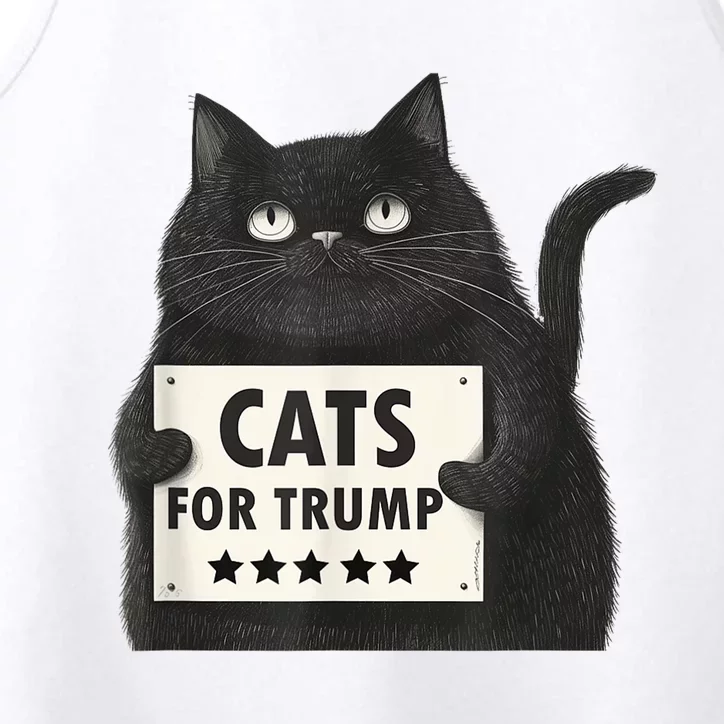 Cats For Trump Funny Pres Election Trump 2024 Performance Tank