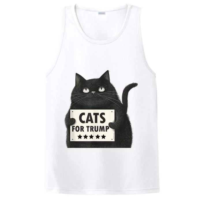 Cats For Trump Funny Pres Election Trump 2024 Performance Tank