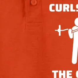 Curls For The Girls Barbell Bicep Curls Gym Saying Dry Zone Grid Performance Polo