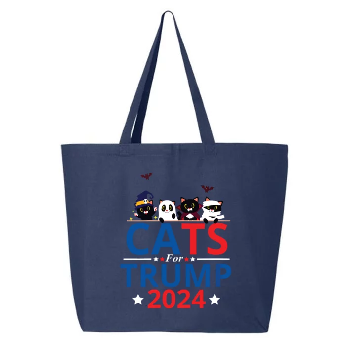 Cats For Trump 2024 – Donald Trump Halloween Women Vneck 25L Jumbo Tote