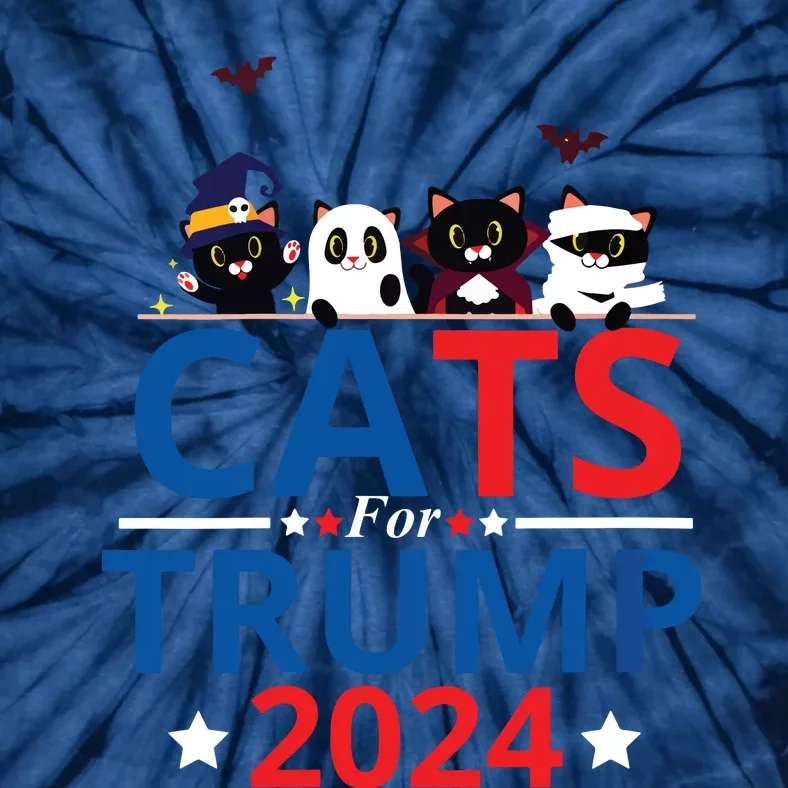 Cats For Trump 2024 – Donald Trump Halloween Women Vneck Tie-Dye T-Shirt