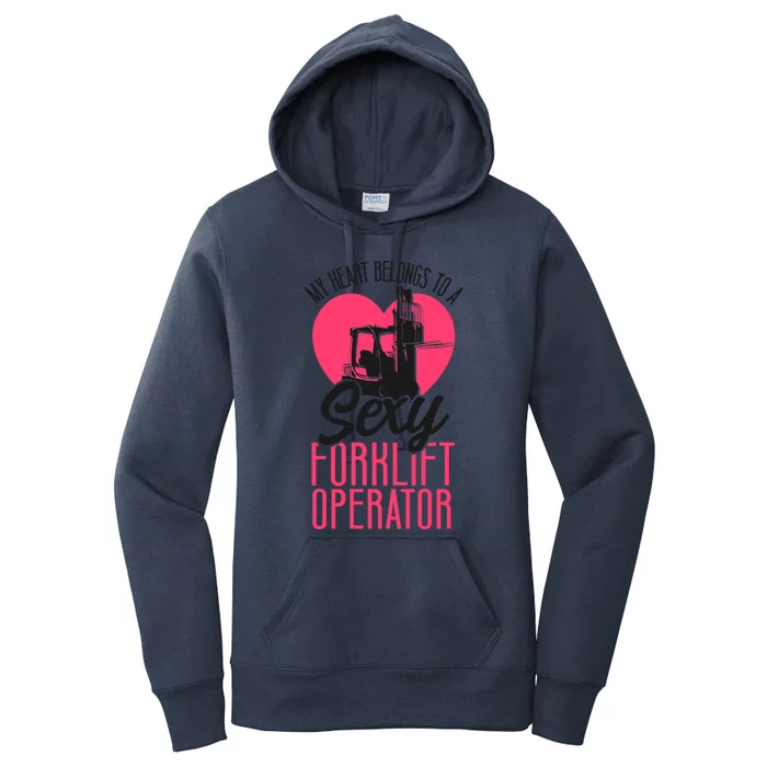 Certified Forklift Truck Operator Girlfriend My Heart Women's Pullover Hoodie