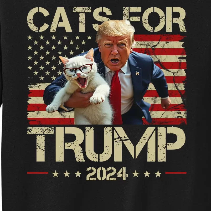 Cats For Trump 2024 Funny Vote Donald Trump Sweatshirt