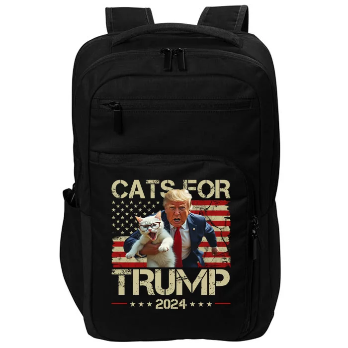 Cats For Trump 2024 Funny Vote Donald Trump Impact Tech Backpack