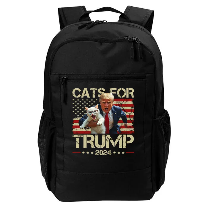 Cats For Trump 2024 Funny Vote Donald Trump Daily Commute Backpack