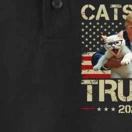 Cats For Trump 2024 Funny Vote Donald Trump Dry Zone Grid Performance Polo