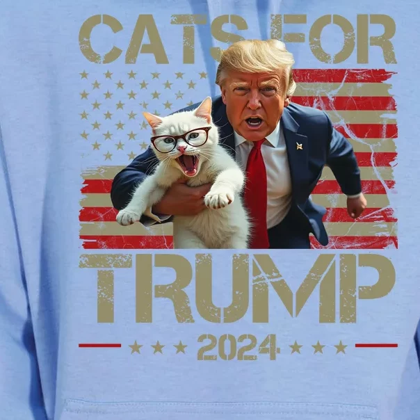 Cats For Trump 2024 Funny Vote Donald Trump Unisex Surf Hoodie