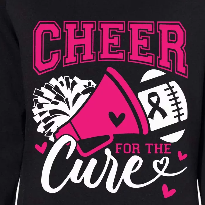 Cheer For The Cure Breast Cancer Cheerleader Pink October Womens California Wash Sweatshirt