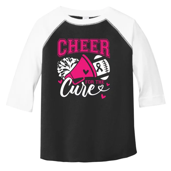 Cheer For The Cure Breast Cancer Cheerleader Pink October Toddler Fine Jersey T-Shirt