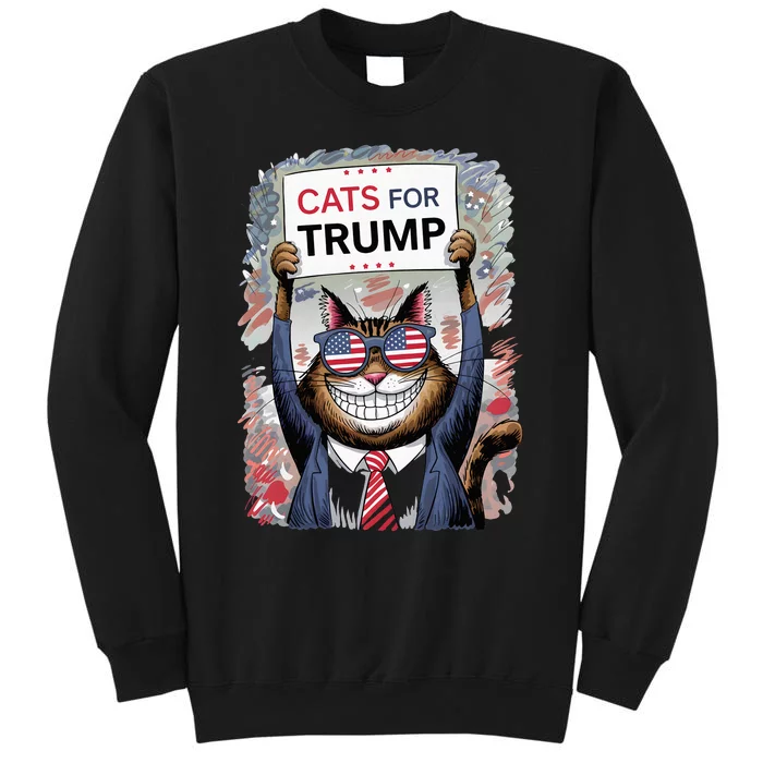 Cats For Trump 2024 Kittens And Ducks Sweatshirt