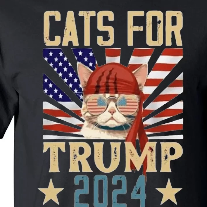 Cat For Trump 2024 Tall T-Shirt