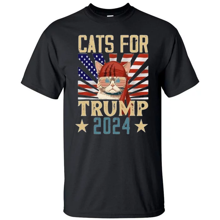 Cat For Trump 2024 Tall T-Shirt