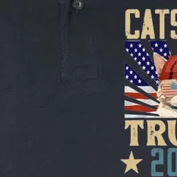 Cat For Trump 2024 Softstyle Adult Sport Polo