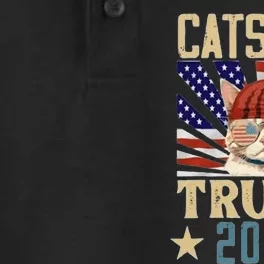 Cat For Trump 2024 Dry Zone Grid Performance Polo