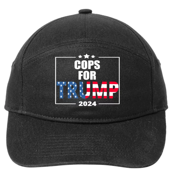 Cops For Trump 2024 7-Panel Snapback Hat