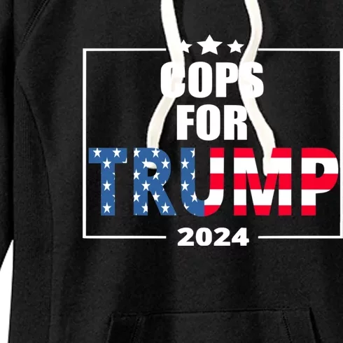 Cops For Trump 2024 Women's Fleece Hoodie