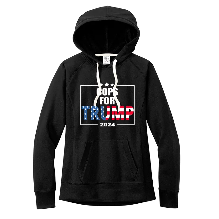 Cops For Trump 2024 Women's Fleece Hoodie