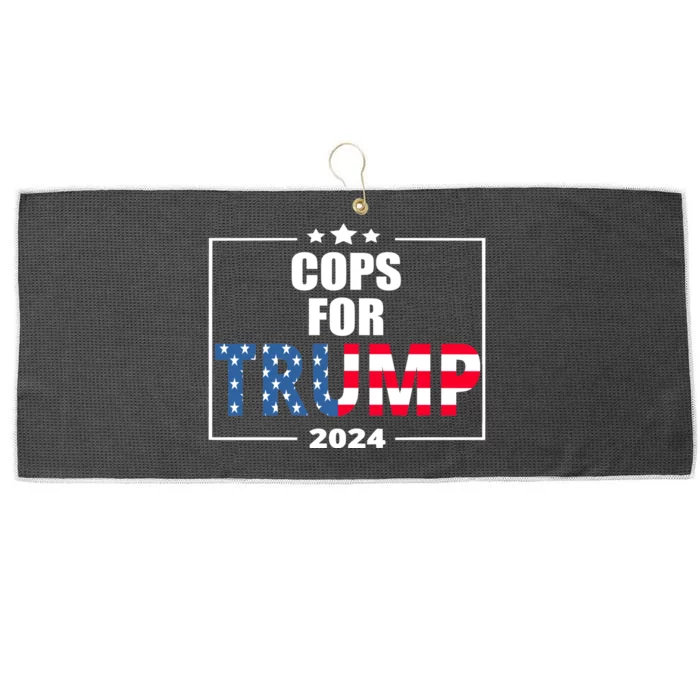 Cops For Trump 2024 Large Microfiber Waffle Golf Towel